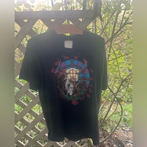 VINTAGE 90s Bison Skull Graphic T-Shirt L | Made in USA | Western Grunge